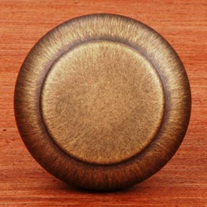RK International [CK-91-AE] Solid Brass Cabinet Knob - Hollow Two-Step - Antique English Finish - 1 1/4" Dia.