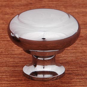 RK International [CK-91-C] Solid Brass Cabinet Knob - Hollow Two-Step - Chrome Finish - 1 1/4" Dia.