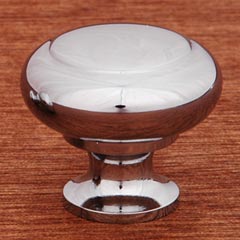 RK International [CK-91-C] Hollow Brass Cabinet Knob - Hollow Two-Step - Polished Chrome Finish - 1 1/4" Dia.