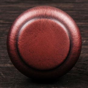 RK International [CK-91-DC] Solid Brass Cabinet Knob - Hollow Two-Step - Distressed Copper Finish - 1 1/4" Dia.