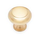 RK International [CK-91-SB] Hollow Brass Cabinet Knob - Hollow Two-Step - Satin Brass Finish - 1 1/4" Dia.