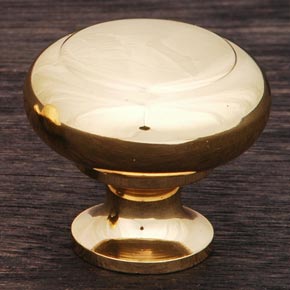 RK International [CK-91] Solid Brass Cabinet Knob - Hollow Two-Step - Polished Brass Finish - 1 1/4" Dia.