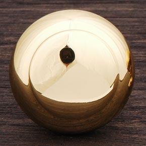 RK International [CK-91] Solid Brass Cabinet Knob - Hollow Two-Step - Polished Brass Finish - 1 1/4" Dia.