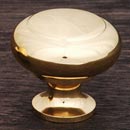 RK International [CK-91] Hollow Brass Cabinet Knob - Hollow Two-Step - Polished Brass Finish - 1 1/4&quot; Dia.