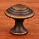 RK International [CK-9214-AE] Solid Brass Cabinet Knob - Step Up Beauty - Antique English Finish - 1 1/4&quot; Dia.