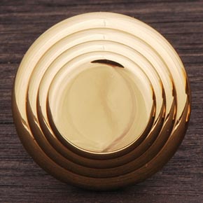RK International [CK-9214-B] Solid Brass Cabinet Knob - Step Up Beauty - Polished Brass Finish - 1 1/4" Dia.
