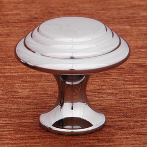 RK International [CK-9214-C] Solid Brass Cabinet Knob - Step Up Beauty - Chrome Finish - 1 1/4" Dia.