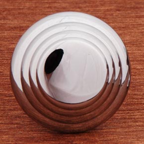 RK International [CK-9214-C] Solid Brass Cabinet Knob - Step Up Beauty - Chrome Finish - 1 1/4" Dia.