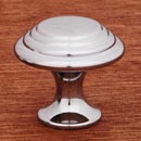 RK International [CK-9214-C] Solid Brass Cabinet Knob - Step Up Beauty - Polished Chrome Finish - 1 1/4&quot; Dia.