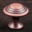 RK International [CK-9214-DC] Solid Brass Cabinet Knob - Step Up Beauty - Distressed Copper Finish - 1 1/4&quot; Dia.