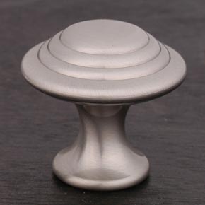 RK International [CK-9214-P] Solid Brass Cabinet Knob - Step Up Beauty - Pewter Finish - 1 1/4" Dia.