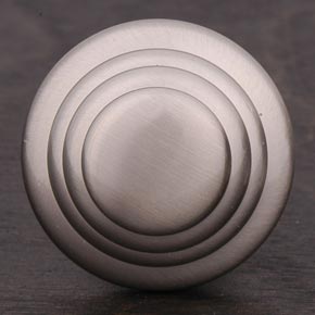 RK International [CK-9214-P] Solid Brass Cabinet Knob - Step Up Beauty - Pewter Finish - 1 1/4" Dia.