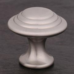 RK International [CK-9214-P] Solid Brass Cabinet Knob - Step Up Beauty - Satin Nickel Finish - 1 1/4" Dia.