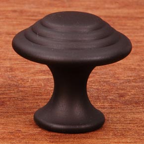 RK International [CK-9214-RB] Solid Brass Cabinet Knob - Step Up Beauty - Oil Rubbed Bronze Finish - 1 1/4" Dia.