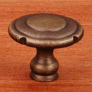 RK International [CK-9301-AE] Solid Brass Cabinet Knob - Small Truncated Edge - Antique English Finish - 1 1/4" Dia.