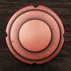 RK International [CK-9301-DC] Solid Brass Cabinet Knob - Small Truncated Edge - Distressed Copper Finish - 1 1/4" Dia.