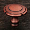 RK International [CK-9301-DC] Solid Brass Cabinet Knob - Small Truncated Edge - Distressed Copper Finish - 1 1/4" Dia.