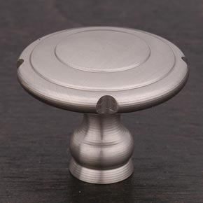 RK International [CK-9301-P] Solid Brass Cabinet Knob - Small Truncated Edge - Pewter Finish - 1 1/4" Dia.