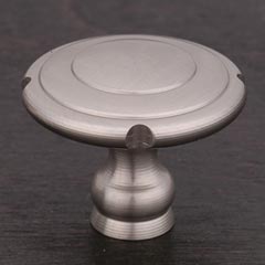 RK International [CK-9301-P] Solid Brass Cabinet Knob - Small Truncated Edge - Satin Nickel Finish - 1 1/4" Dia.