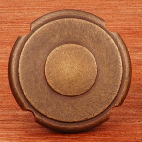 RK International [CK-9302-AE] Solid Brass Cabinet Knob - Large Truncated Edge - Antique English Finish - 1 1/2" Dia.