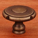 RK International [CK-9302-AE] Solid Brass Cabinet Knob - Large Truncated Edge - Antique English Finish - 1 1/2" Dia.