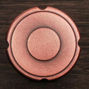 RK International [CK-9302-DC] Solid Brass Cabinet Knob - Large Truncated Edge - Distressed Copper Finish - 1 1/2" Dia.
