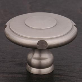 RK International [CK-9302-P] Solid Brass Cabinet Knob - Large Truncated Edge - Pewter Finish - 1 1/2" Dia.