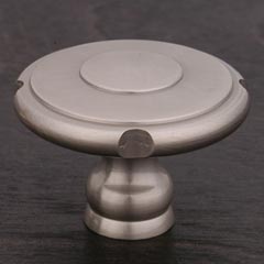 RK International [CK-9302-P] Solid Brass Cabinet Knob - Large Truncated Edge - Satin Nickel Finish - 1 1/2" Dia.