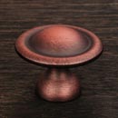 RK International [CK-9303-DC] Solid Brass Cabinet Knob - Small Smooth Dome - Distressed Copper Finish - 1 1/4" Dia.