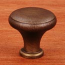 RK International [CK-9305-AE] Solid Brass Cabinet Knob - Solid w/ Flat Edge - Antique English Finish - 1 1/4&quot; Dia.