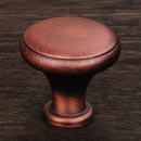 RK International [CK-9305-DC] Solid Brass Cabinet Knob - Solid w/ Flat Edge - Distressed Copper Finish - 1 1/4&quot; Dia.