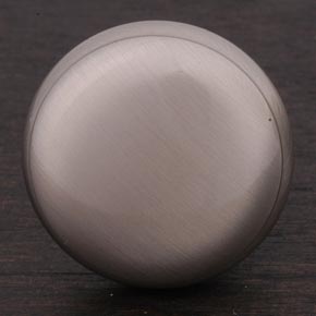 RK International [CK-9305-P] Solid Brass Cabinet Knob - Solid w/ Flat Edge - Pewter Finish - 1 1/4" Dia.