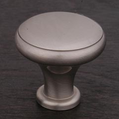 RK International [CK-9305-P] Solid Brass Cabinet Knob - Solid w/ Flat Edge - Satin Nickel Finish - 1 1/4" Dia.