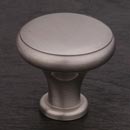 RK International [CK-9305-P] Solid Brass Cabinet Knob - Solid w/ Flat Edge - Satin Nickel Finish - 1 1/4&quot; Dia.