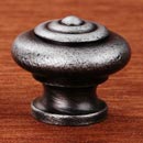 RK International [CK-9307-DN] Solid Brass Cabinet Knob - Solid Round w/ Circle Top - Distressed Nickel Finish - 1&quot; Dia.