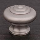RK International [CK-9307-P] Solid Brass Cabinet Knob - Solid Round w/ Circle Top - Satin Nickel Finish - 1" Dia.
