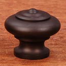 RK International [CK-9307-RB] Solid Brass Cabinet Knob - Solid Round w/ Circle Top - Oil Rubbed Bronze Finish - 1" Dia.