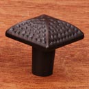 RK International [CK-9311-RB] Solid Brass Cabinet Knob - Square w/ Divet Indents - Oil Rubbed Bronze Finish - 1 1/4&quot; Dia.