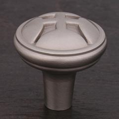 RK International [CK-9314-P] Solid Brass Cabinet Knob - Solid Four Petal - Satin Nickel Finish - 1 1/4" Dia.