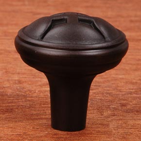 RK International [CK-9314-RB] Solid Brass Cabinet Knob - Solid Four Petal - Oil Rubbed Bronze Finish - 1 1/4" Dia.