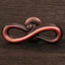 RK International [CK-9317-DC] Solid Brass Cabinet Knob - Butterfly Pretzel - Distressed Copper Finish - 2 1/8" L