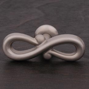 RK International [CK-9317-P] Solid Brass Cabinet Knob - Butterfly Pretzel - Pewter Finish - 2 1/8" L