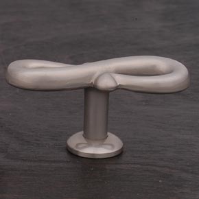RK International [CK-9317-P] Solid Brass Cabinet Knob - Butterfly Pretzel - Pewter Finish - 2 1/8" L