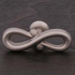 RK International [CK-9317-P] Solid Brass Cabinet Knob - Butterfly Pretzel - Satin Nickel Finish - 2 1/8" L