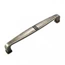 RK International [CP-662-WN] Die Cast Zinc Cabinet Pull Handle - Alder Series - Oversized - Weathered Nickel Finish - 6" C/C - 6 1/2" L