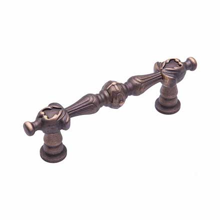 RK International [CP-620-AE] Solid Brass Cabinet Pull Handle - Augustine Series - Standard Size - Antique English Finish - 3" C/C - 4 1/4" L