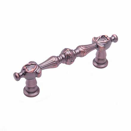 RK International [CP-620-DC] Solid Brass Cabinet Pull Handle - Augustine Series - Standard Size - Distressed Copper Finish - 3&quot; C/C - 4 1/4&quot; L