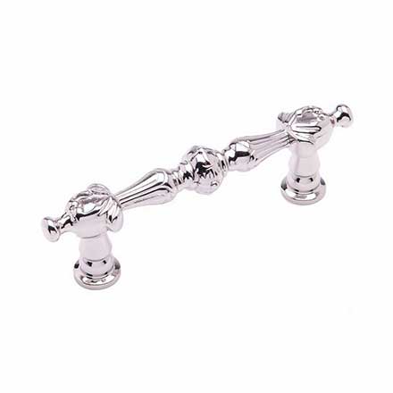 RK International [CP-620-PN] Solid Brass Cabinet Pull Handle - Augustine Series - Standard Size - Polished Nickel Finish - 3" C/C - 4 1/4" L
