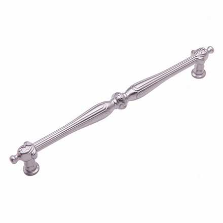 RK International [CP-622-P] Solid Brass Cabinet Pull Handle - Augustine Series - Oversized - Satin Nickel Finish - 8" C/C - 9 1/4" L