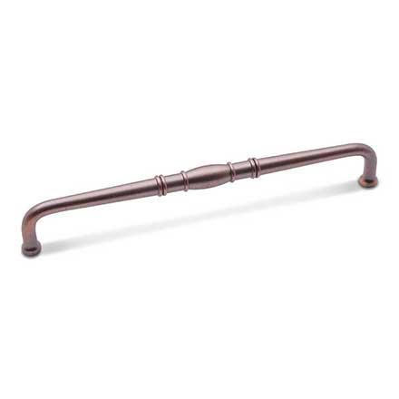 RK International [CP-806-DC] Solid Brass Cabinet Pull Handle - Barrel Middle - Oversized - Distressed Copper Finish - 8" C/C - 8 7/16" L